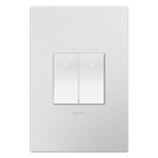 LEGRAND ASPD1531W277 ADORNE  227V Paddle Switch, Half-Size, White, with Microban