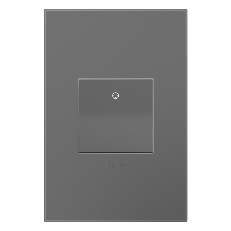 LEGRAND ASPD1532M277 ADORNE  277V Paddle Switch, Magnesium, with Microban