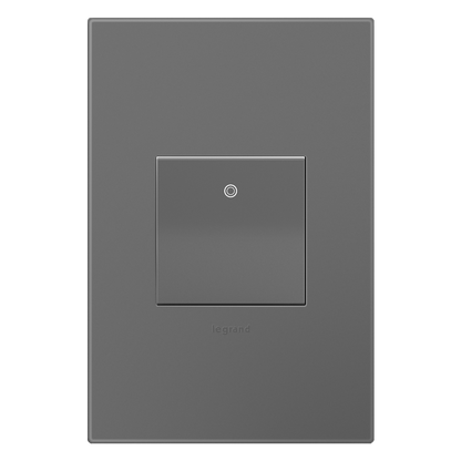 LEGRAND ASPD1532M4 ADORNE  15A Paddle Switch, Magnesium, with Microban