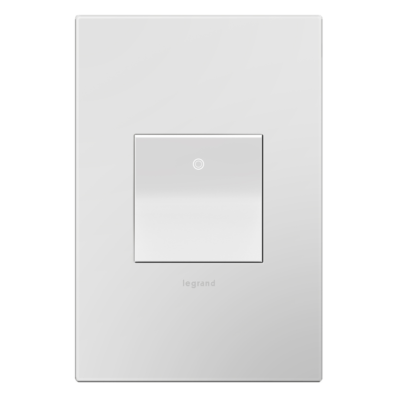 LEGRAND ASPD1532W277 ADORNE  277V Paddle Switch, White, with Microban