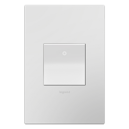 LEGRAND ASPD1532W277 ADORNE  277V Paddle Switch, White, with Microban