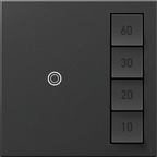LEGRAND ASTM2G2 ADORNE  Timer Switch, Manual On/Timed Off, Graphite, with Microban