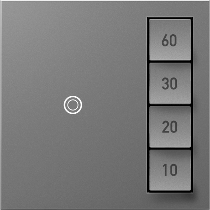 LEGRAND ASTM2M2 ADORNE  Timer Switch, Manual On/Timed Off, Magnesium, with Microban