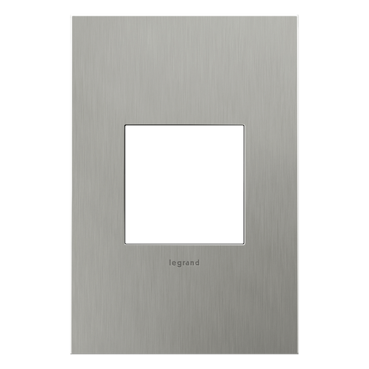 LEGRAND AWC1G2BS4 ADORNE  Brushed Stainless Steel One-Gang Screwless Wall Plate