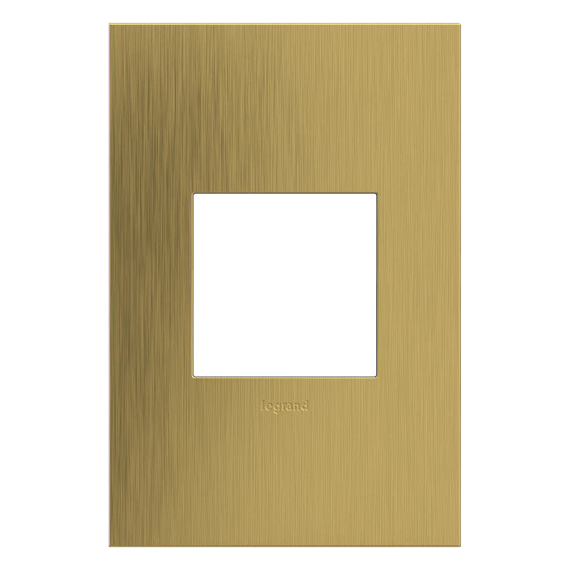 LEGRAND AWC1G2BSB4 ADORNE  Brushed Satin Brass One-Gang Screwless Wall Plate