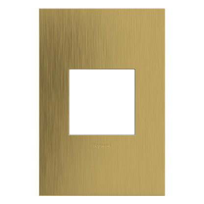 LEGRAND AWC1G2BSB4 ADORNE  Brushed Satin Brass One-Gang Screwless Wall Plate