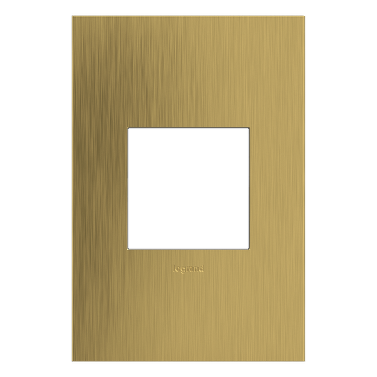 LEGRAND AWC1G2BSB4 ADORNE  Brushed Satin Brass One-Gang Screwless Wall Plate