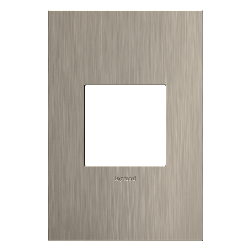 LEGRAND AWC1G2SN4 ADORNE  Satin Nickel One-Gang Screwless Wall Plate