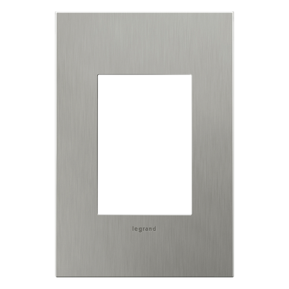 LEGRAND AWC1G3BS4 ADORNE  Brushed Stainless Steel One-Gang-Plus Screwless Wall Plate