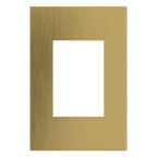 LEGRAND AWC1G3BSB4 ADORNE  Brushed Satin Brass One-Gang-Plus Screwless Wall Plate