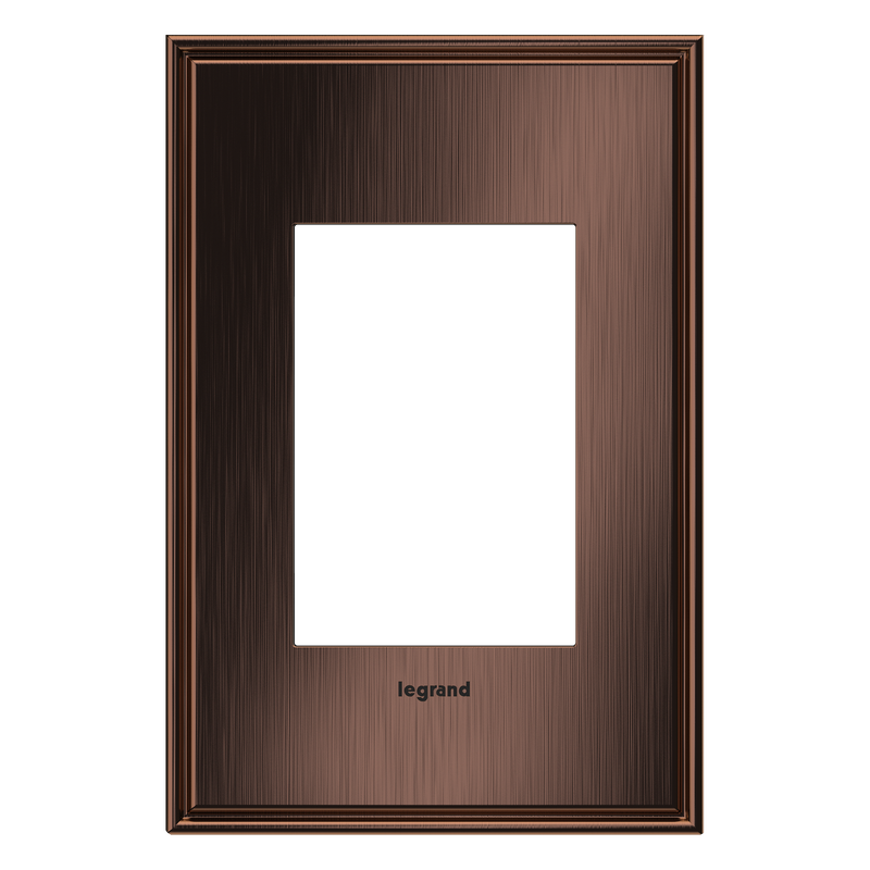 LEGRAND AWC1G3MAC4 ADORNE  Matte Antique Copper One-Gang-Plus Screwless Wall Plate