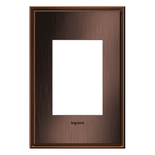 LEGRAND AWC1G3MAC4 ADORNE  Matte Antique Copper One-Gang-Plus Screwless Wall Plate