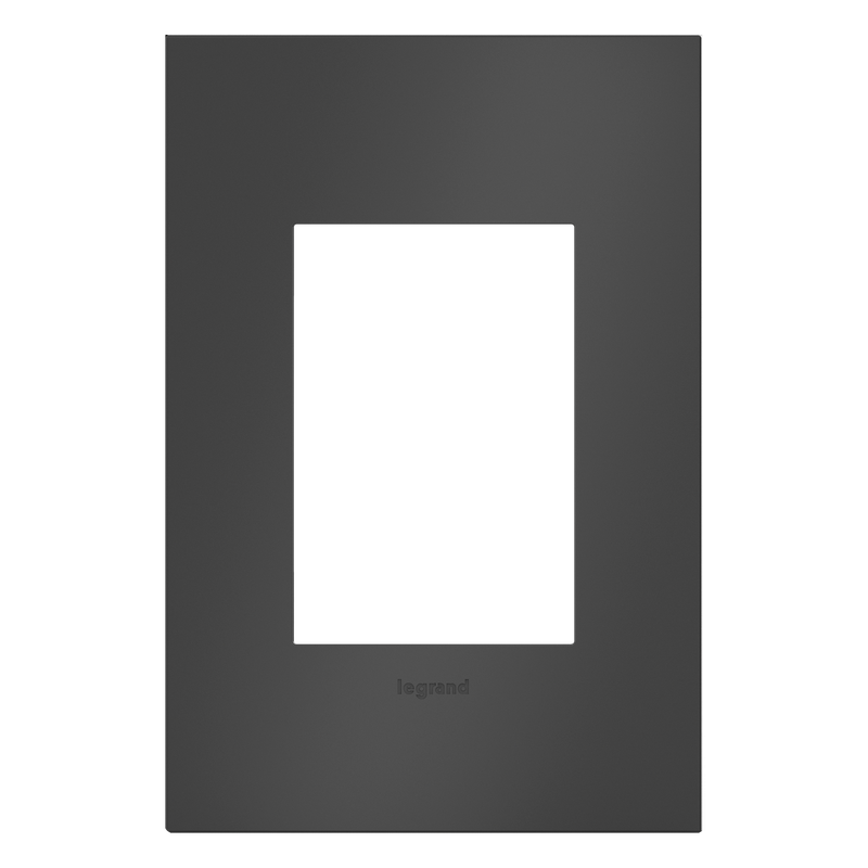 LEGRAND AWC1G3SBL4 ADORNE  Satin Black One-Gang-Plus Screwless Wall Plate