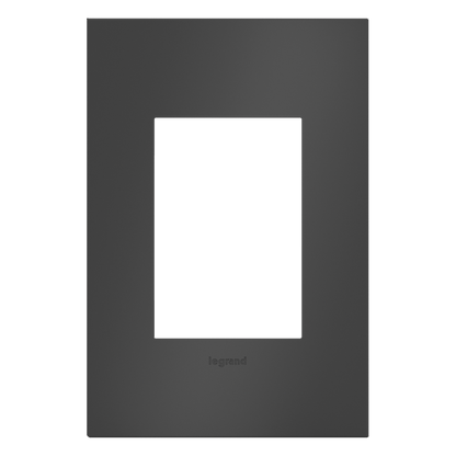 LEGRAND AWC1G3SBL4 ADORNE  Satin Black One-Gang-Plus Screwless Wall Plate