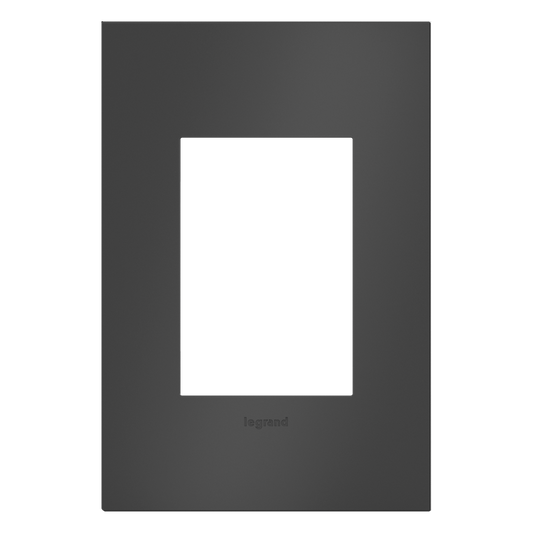 LEGRAND AWC1G3SBL4 ADORNE  Satin Black One-Gang-Plus Screwless Wall Plate