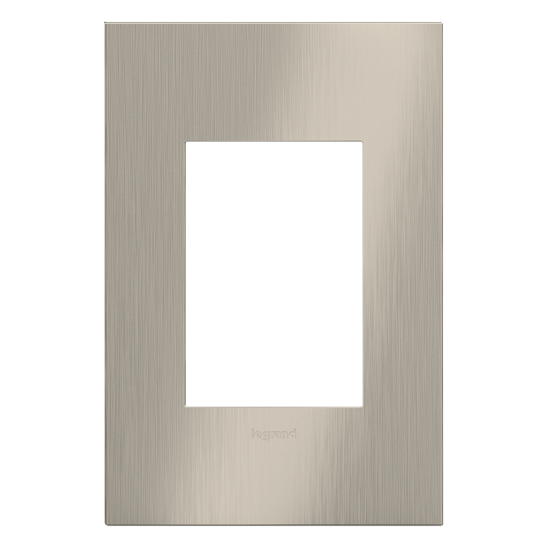 LEGRAND AWC1G3SN4 ADORNE  Satin Nickel One-Gang-Plus Screwless Wall Plate