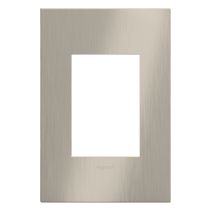 LEGRAND AWC1G3SN4 ADORNE  Satin Nickel One-Gang-Plus Screwless Wall Plate