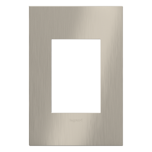 LEGRAND AWC1G3SN4 ADORNE  Satin Nickel One-Gang-Plus Screwless Wall Plate