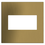 LEGRAND AWC2GBSB4 ADORNE  Brushed Satin Brass Two-Gang Screwless Wall Plate