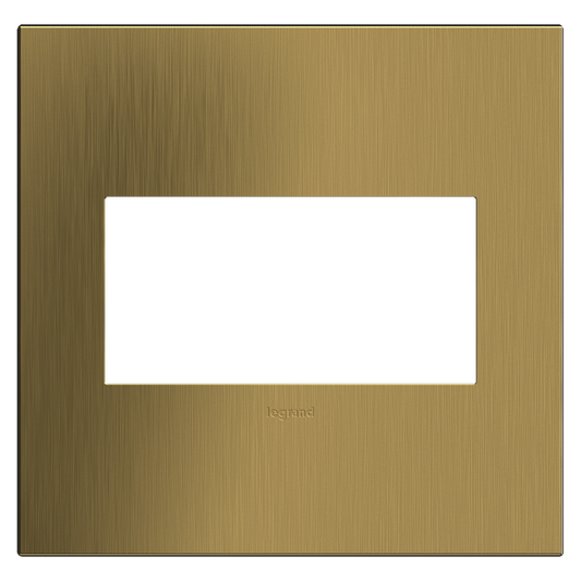 LEGRAND AWC2GBSB4 ADORNE  Brushed Satin Brass Two-Gang Screwless Wall Plate