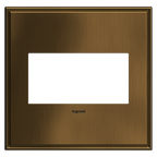 LEGRAND AWC2GCOF4 ADORNE  Coffee Two-Gang Screwless Wall Plate