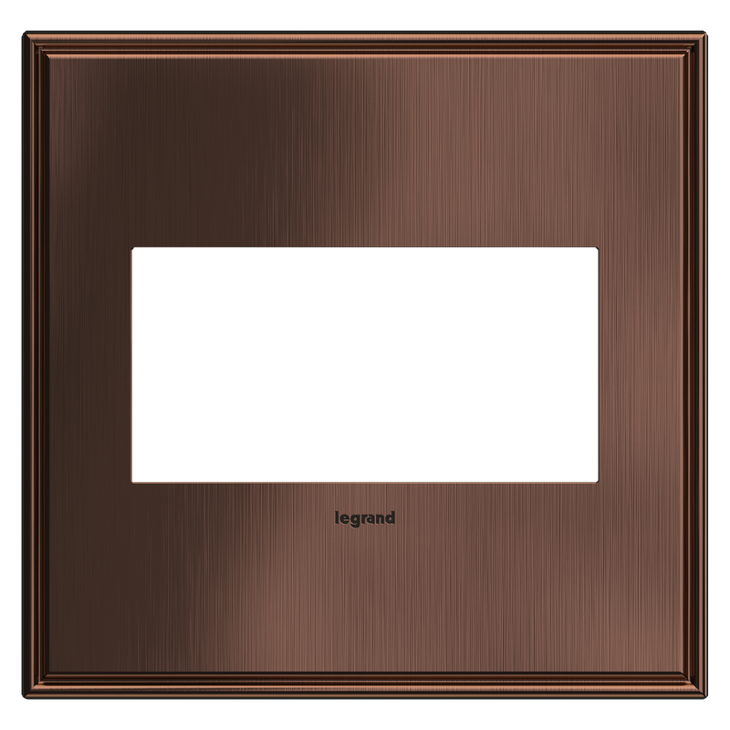 LEGRAND AWC2GMAC4 ADORNE  Matte Antique Copper Two-Gang Screwless Wall Plate