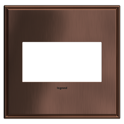 LEGRAND AWC2GMAC4 ADORNE  Matte Antique Copper Two-Gang Screwless Wall Plate