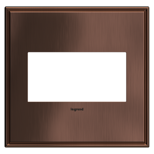 LEGRAND AWC2GMAC4 ADORNE  Matte Antique Copper Two-Gang Screwless Wall Plate