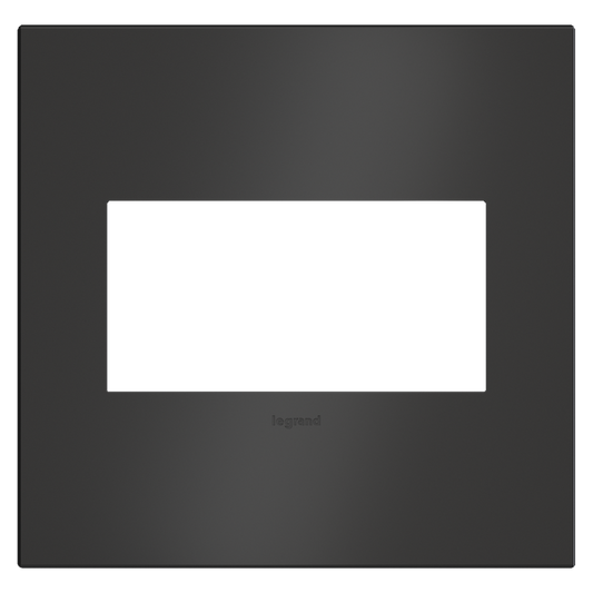 LEGRAND AWC2GSBL4 ADORNE  Satin Black Two-Gang Screwless Wall Plate