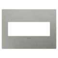LEGRAND AWC3GBS4 ADORNE  Brushed Stainless Steel Three-Gang Screwless Wall Plate