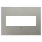 LEGRAND AWC3GBS4 ADORNE  Brushed Stainless Steel Three-Gang Screwless Wall Plate