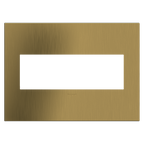 LEGRAND AWC3GBSB4 ADORNE  Brushed Satin Brass Three-Gang Screwless Wall Plate