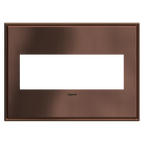 LEGRAND AWC3GMAC4 ADORNE  Matte Antique Copper Three-Gang Screwless Wall Plate