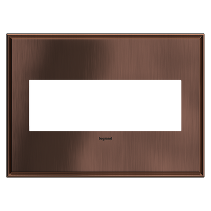 LEGRAND AWC3GMAC4 ADORNE  Matte Antique Copper Three-Gang Screwless Wall Plate