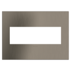 LEGRAND AWC3GSN4 ADORNE  Satin Nickel Three-Gang Screwless Wall Plate