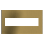 LEGRAND AWC4GBSB4 ADORNE  Brushed Satin Brass Four-Gang Screwless Wall Plate
