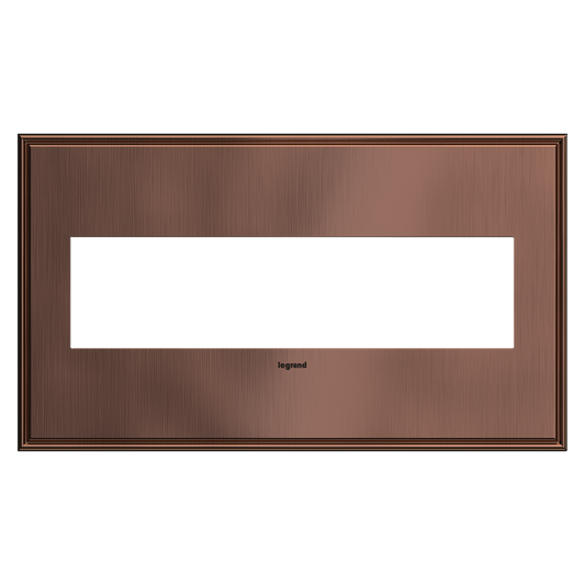 LEGRAND AWC4GMAC4 ADORNE  Matte Antique Copper Four-Gang Screwless Wall Plate