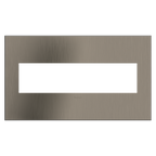 LEGRAND AWC4GSN4 ADORNE  Satin Nickel Four-Gang Screwless Wall Plate