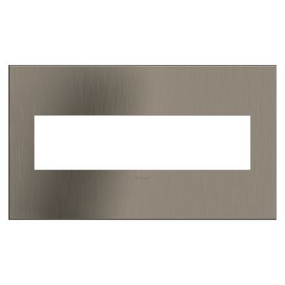 LEGRAND AWC4GSN4 ADORNE  Satin Nickel Four-Gang Screwless Wall Plate