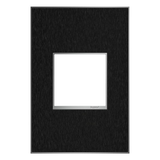 LEGRAND AWM1G2BLS4 ADORNE  Black Stainless One-Gang Screwless Wall Plate