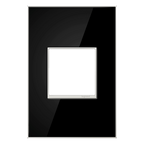 LEGRAND AWM1G2MB4 ADORNE  Mirror Black One-Gang Screwless Wall Plate
