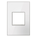 LEGRAND AWM1G2MW4 ADORNE  Mirror White One-Gang Screwless Wall Plate