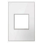 LEGRAND AWM1G2MW4 ADORNE  Mirror White One-Gang Screwless Wall Plate