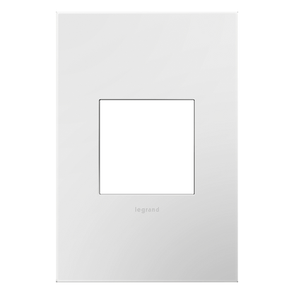 LEGRAND AWM1G2MWW4 ADORNE  Mirror White-on-White One-Gang Screwless Wall Plate