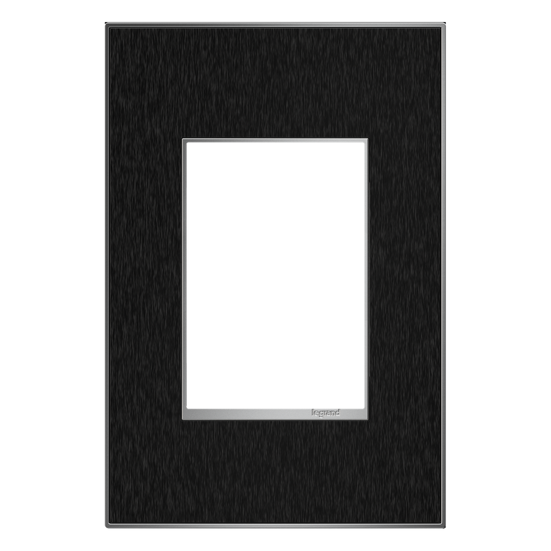 LEGRAND AWM1G3BLS4 ADORNE  Black Stainless One-Gang-Plus Screwless Wall Plate