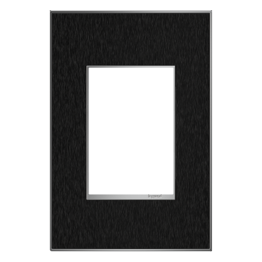 LEGRAND AWM1G3BLS4 ADORNE  Black Stainless One-Gang-Plus Screwless Wall Plate