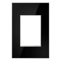 LEGRAND AWM1G3MB4 ADORNE  Mirror Black One-Gang-Plus Screwless Wall Plate