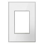 LEGRAND AWM1G3MW4 ADORNE  Mirror White One-Gang-Plus Screwless Wall Plate
