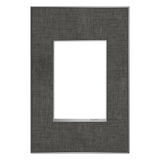 LEGRAND AWM1G3SL4 ADORNE  Slate Linen One-Gang-Plus Screwless Wall Plate