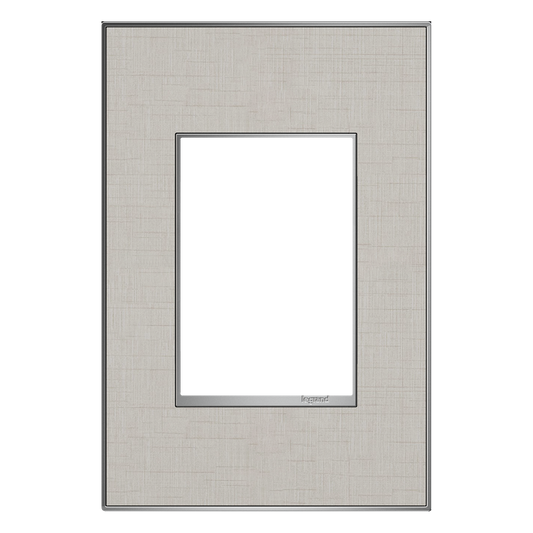 LEGRAND AWM1G3TL4 ADORNE  True Linen One-Gang-Plus Screwless Wall Plate